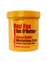 Red Fox Tubo de manteca de cacao crema frontal, hidrata la piel y la suaviza.