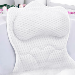 Almohada de baño REEZEIVI para cuello, soporte suave y cómodo durante el baño.
