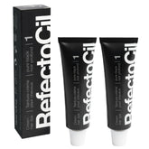 RefectoCil crema tintura negro N.º 1, color intenso para resultados duraderos.
