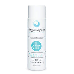 REGENEPURE DR Shampoo en botella muestra limpieza suave del cuero cabelludo