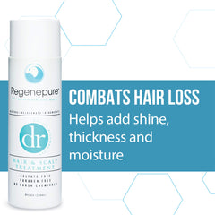 REGENEPURE DR Shampoo ingredientes clave como aloe vera y saw palmetto