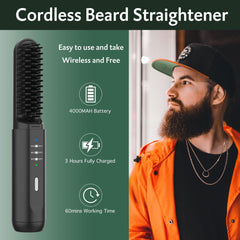 REHOYO cepillo de barba con tecnología iónica para menos tirones y mayor suavidad.