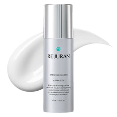 REJURAN Emulsión Refrescante en frasco para hidratación duradera y cuidado suave.