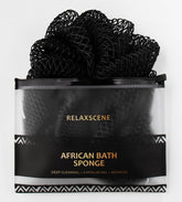 Esponja africana RelaxScene con red exfoliante para la espalda.