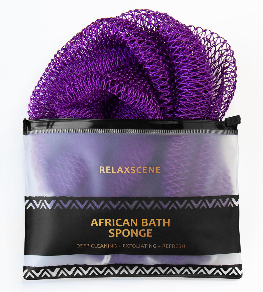 RelaxScene esponja de red africana exfoliante, ideal para exfoliar con suavidad.
