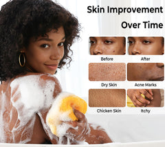 RelaxScene esponja exfoliante corporal africana de nylon en tono amarillo