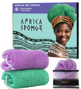 RelaxScene esponja de red africana con nudos para la espalda, exfoliante suave.