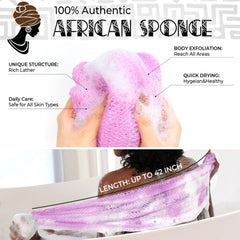 RelaxScene esponja de red africana para la ducha, fibra resistente y elástica.