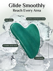 Rena Chris gua sha jade reduce hinchazón facial con masaje suave