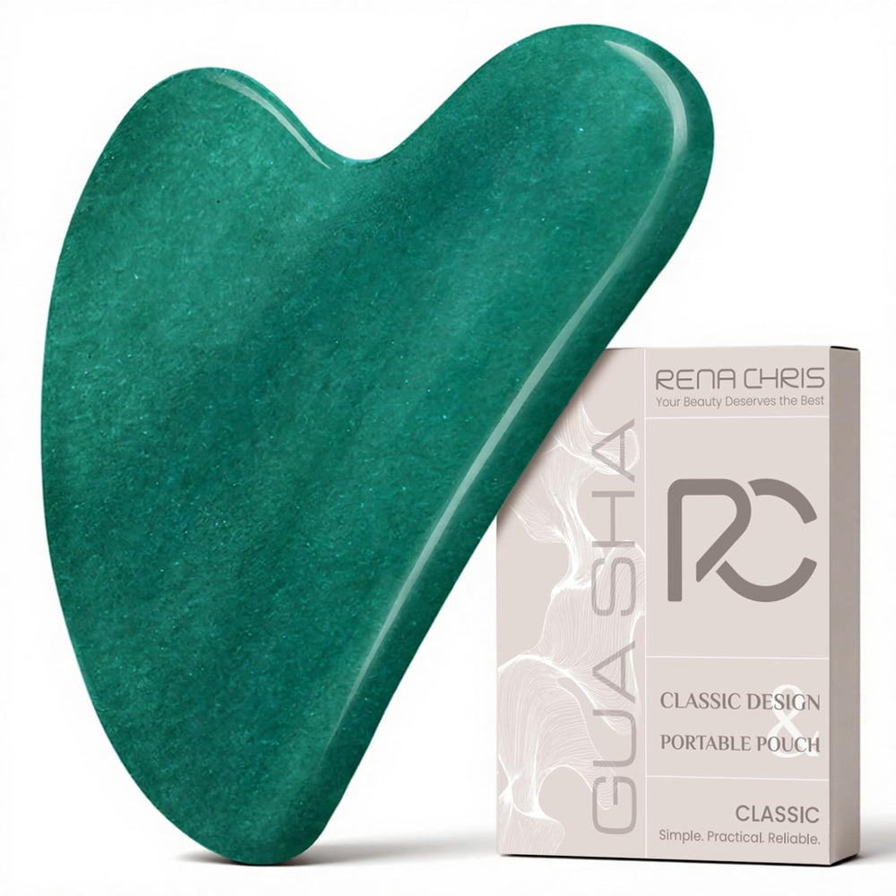 Rena Chris gua sha jade para rostro con textura suave para un masaje cómodo