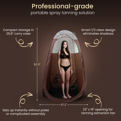 Reneebeautytan cabina grande con estuche, perfecta para salones y eventos
