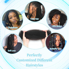 Renyarch dreadlocks extensions Afro Kinky 16-18 pulgadas para estilos.