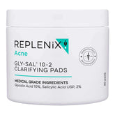 Almohadillas Gly-Sal de Replenix en envase para limpieza diaria.