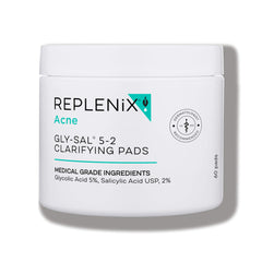 Discos exfoliantes Replenix Gly-Sal para limpiar poros y controlar brillos.