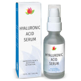 Sérum Reviva Labs con ácido hialurónico para rostro y cuello, envase visible.