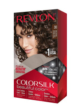REVLON ColorSilk teinte brun foncé en pack six, couleur uniforme.