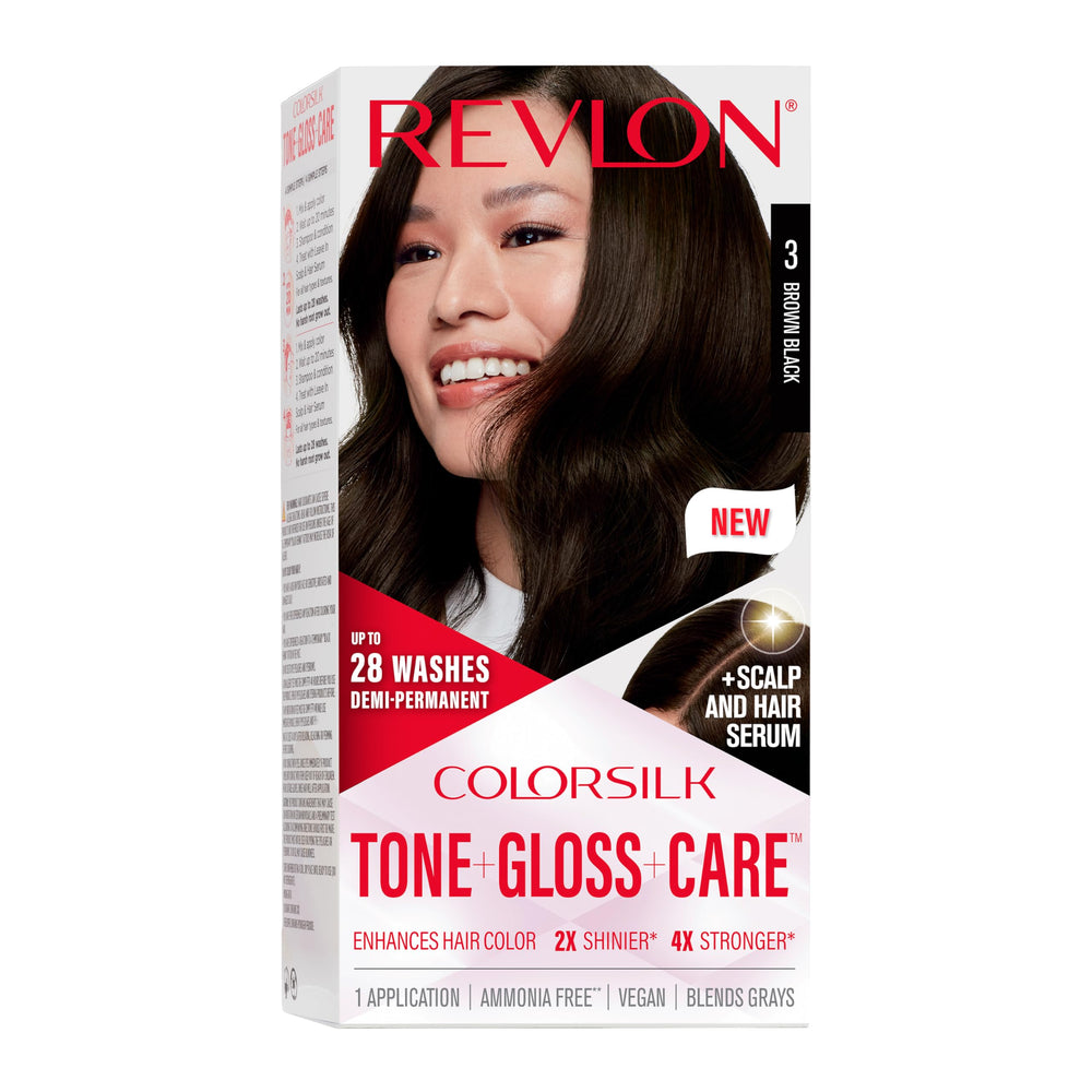 Kit de REVLON ColorSilk Tone + Gloss para coloración y cuidado.