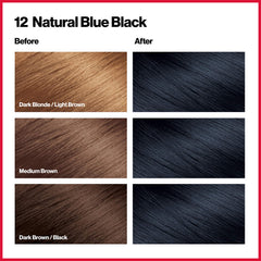 REVLON Colorsilk tubo colorante azul negro para coloración duradera.