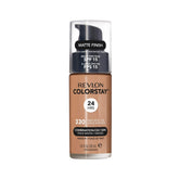 Revlon ColorStay: botella de base con acabado mate de larga duración para piel grasa.