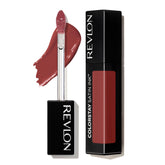 REVLON ColorStay Satin Ink 032 Lady Topaz en boca, acabado satinado y color duradero.