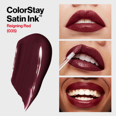 Revlon ColorStay Satin Ink, acabado crema con cobertura total y suave sensación.