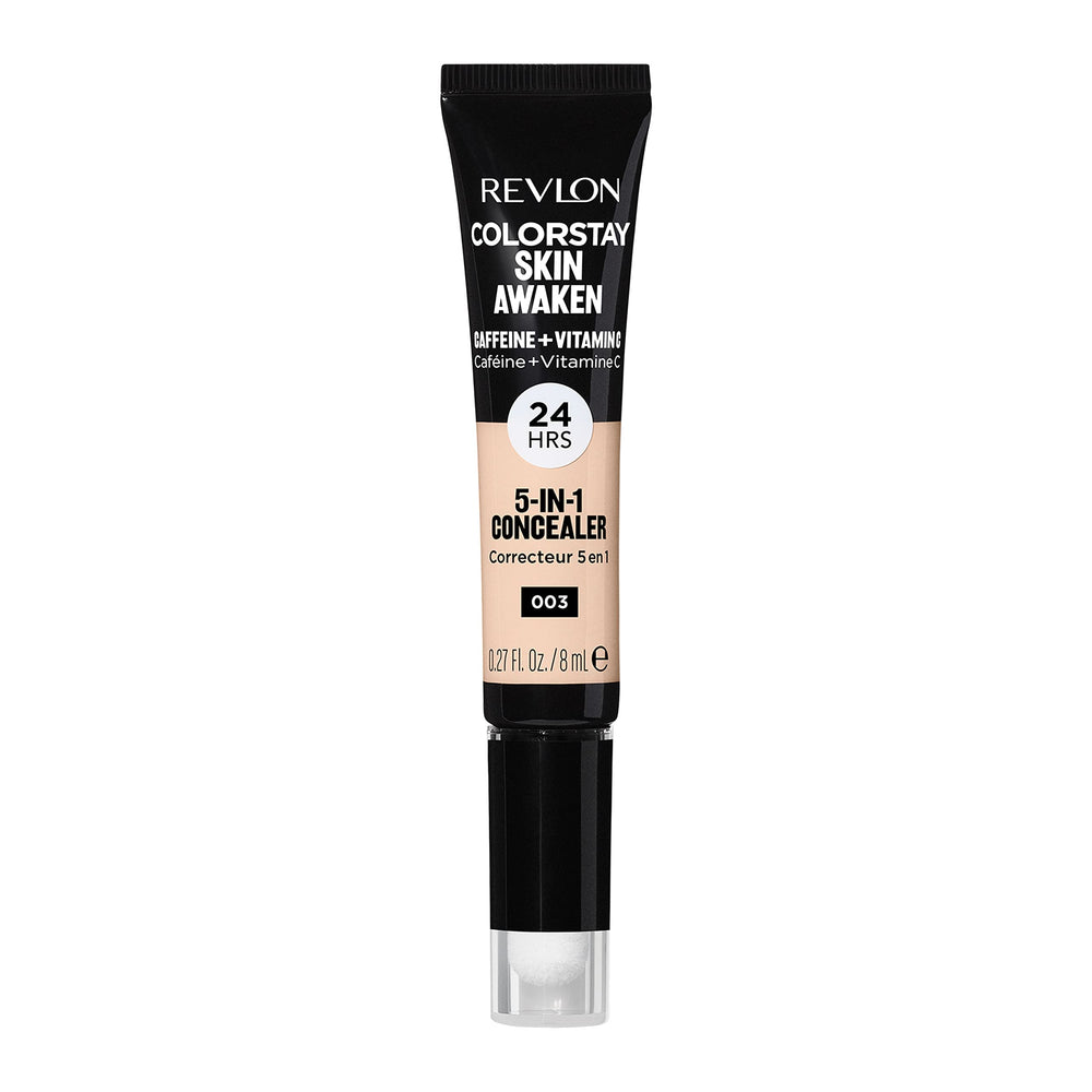 REVLON ColorStay Skin Awaken Concealer en tubo, primer plano, cobertura natural.