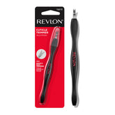 Cortacutículas REVLON con punta en V precisa y tapa para viaje seguro.