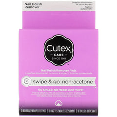 REVLON Cutex Care Swipe Go, almohadillas quita esmalte, desmaquilla con aroma a coco.