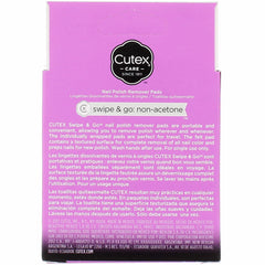 REVLON Cutex Care Swipe Go, quita esmalte sin acetona con fragancia de coco.