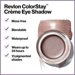 Empaque de sombra de ojos Revlon con aplicador fácil de usar.