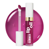 REVLON Glimmer Lip Oil, botella elegante, brillo hidratante para labios.