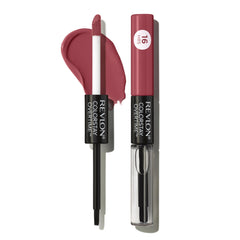 REVLON labial líquido de doble extremo en botella, color duradero.