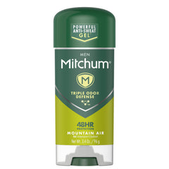 REVLON Mitchum desodorante antitranspirante gel claro, aroma de montaña para sensación limpia.