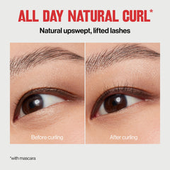 REVLON Natural Curl Lash Curler consigue rizo natural y elevación discreta.