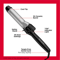 Revlon Perfect Heat, indicador de encendido, uso seguro y fácil de verificar.