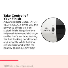 REVLON Shine Booster con tecnología iónica para menos frizz y brillo suave.