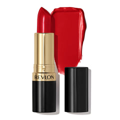 REVLON barra de labios tono rojo intenso, color vibrante y aplicación suave
