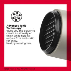 REVLON Turbo tecnología ionica en primer plano reduce frizz y estática