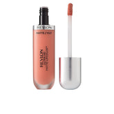 REVLON Ultra HD Matte Lipcolor, empaque elegante, tono piel-marrón para look suave.