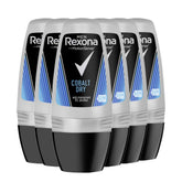 Rexona Cobalt Roll-On: frasco de 50 ml con protección diaria para deportes