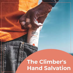 Cuidado para escaladores con Rhino Skin Solutions, ideal para manos cansadas.