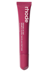 Rhode Peptide Lip Tint en primer plano, hidratacion suave y color translúcido.