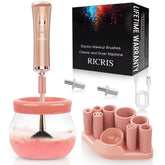 RICRIS limpiador secador de brochas de maquillaje, limpieza rápida para uso diario.