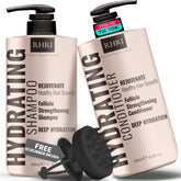 Champú hidratante de Rida en empaque doble para cabello seco y dañado, fácil de usar.