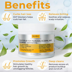 Rida Hair Research Institute scrub applied on hands ready for scalp massage