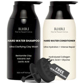 Rida Hair Research Institute champú agua dura con bentonita: clarifica minerales y deja cabello renovado.
