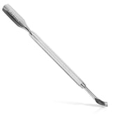 Rikans Cuticle Pusher con punta curva para uñas, empuja cutículas con precisión.