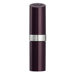 Rimmel barra de labios con pigmento intenso para tonos vibrantes.