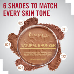 Muestra de color Sun Light del bronceador Natural de Rimmel