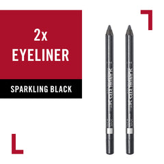 Rimmel Scandaleyes Kajal, aplicación cremosa, trazos suaves para delineado definido.